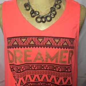 🐹Women's bright orange fashion top size XL